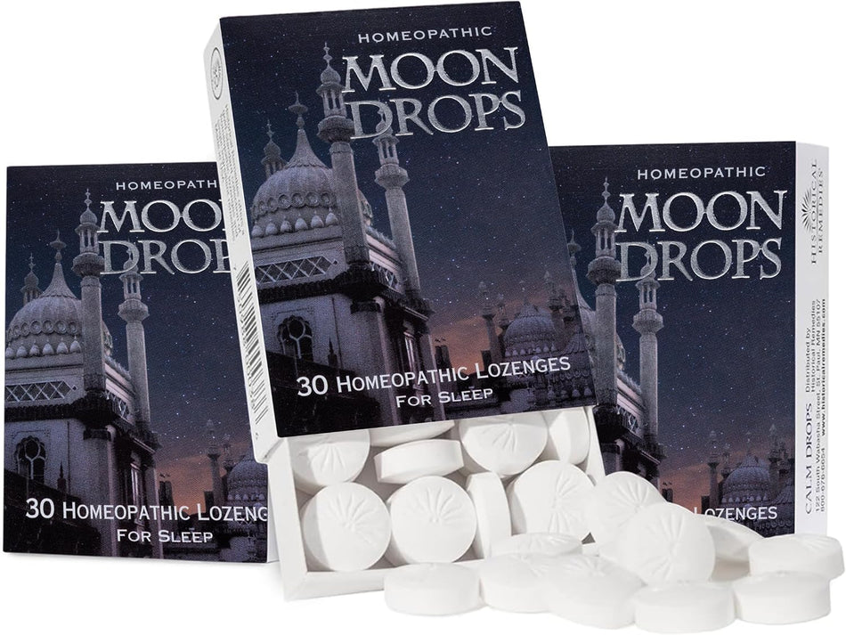 Historical Remedies Moon Drops Sleep Aid Lozenges (3 Pack) | Homeopathic Vanilla Flavor Supplement, Non-Habit Forming Vegan Gluten-Free Sleep Support Including Coffea Cruda 12X
