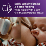 Avent - 3Pk Natural Baby Bottle With Natural Response Nipple, Clear, 4Oz