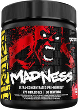 Mutant Madness | Pre Workout Powder Performance and Pump Blend 270G (9.52 OZ) 30 Serving | Fruit Punch