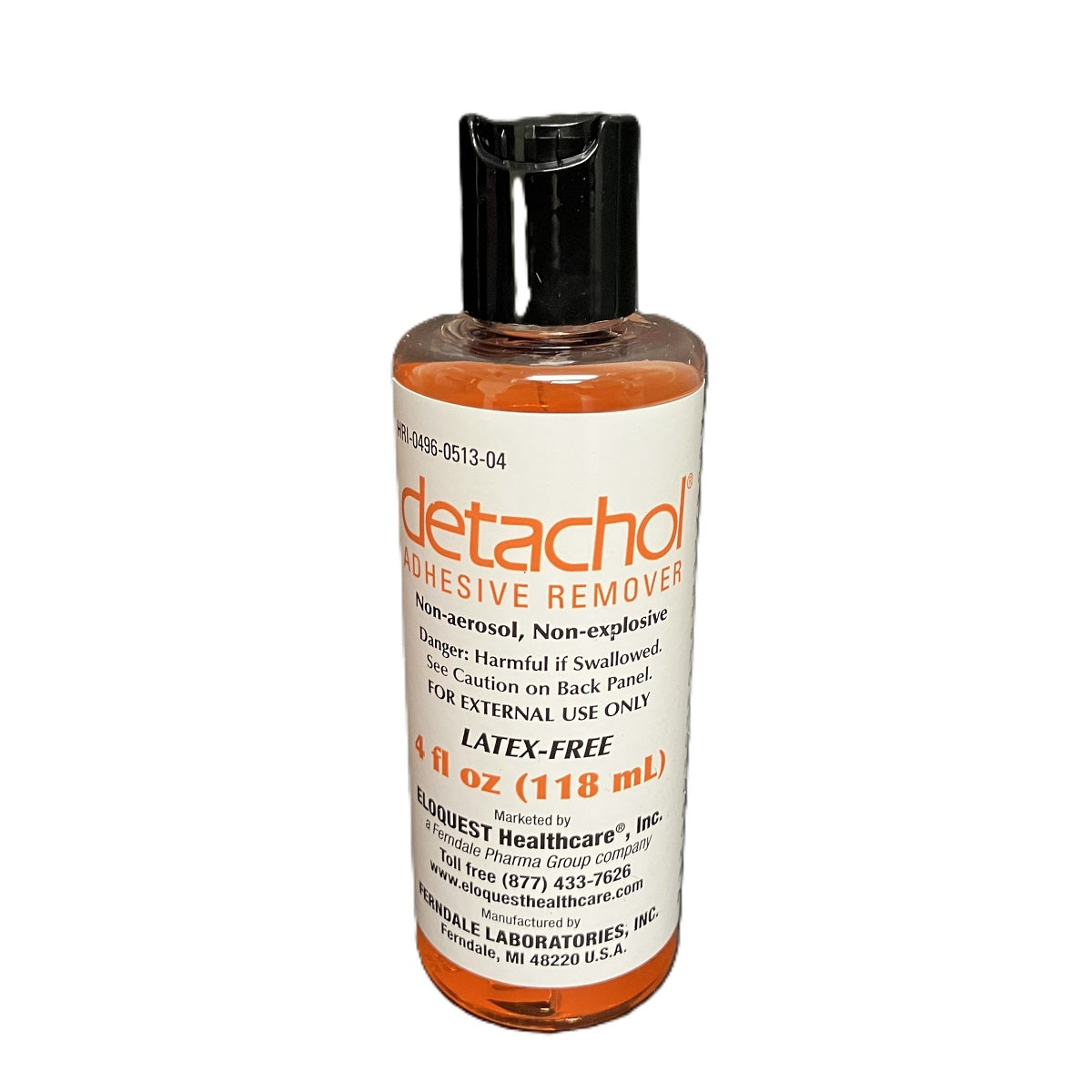 Detachol Adhesive Remover 4oz Bottle for Safe Easy Removal of Medical ...