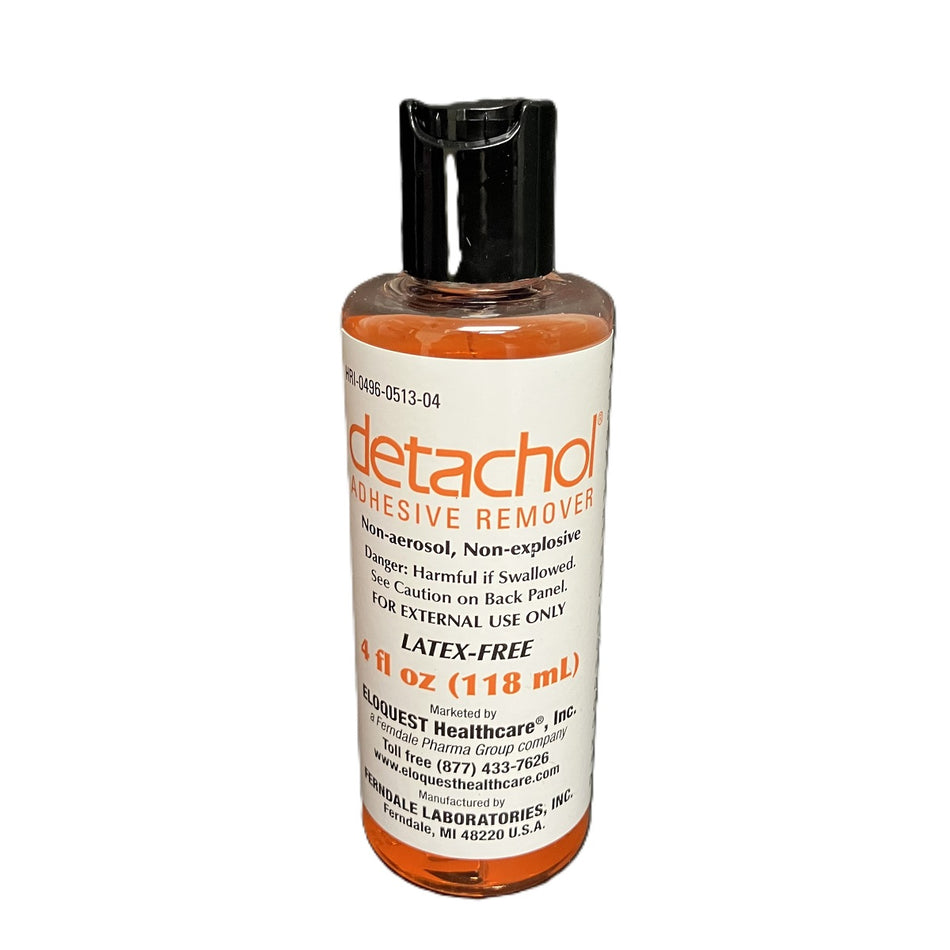 Detachol Adhesive Remover  4oz Bottle for Safe Easy Removal of Medical Adhesives Bandages Skin Tape