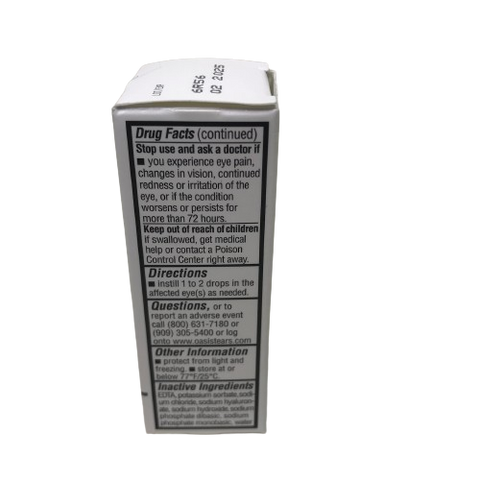 Oasis TEARS Lubricant Multidose BOTTLE Eye Drops Relief For Dry Eyes, 0.3 fl oz (Pack of 2 BOTTLES)