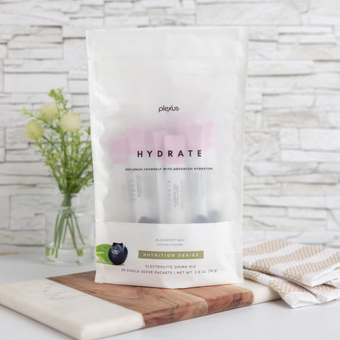 Plexus Hydrate Blueberry Acai  20 Servings Electrolyte Drink Mix