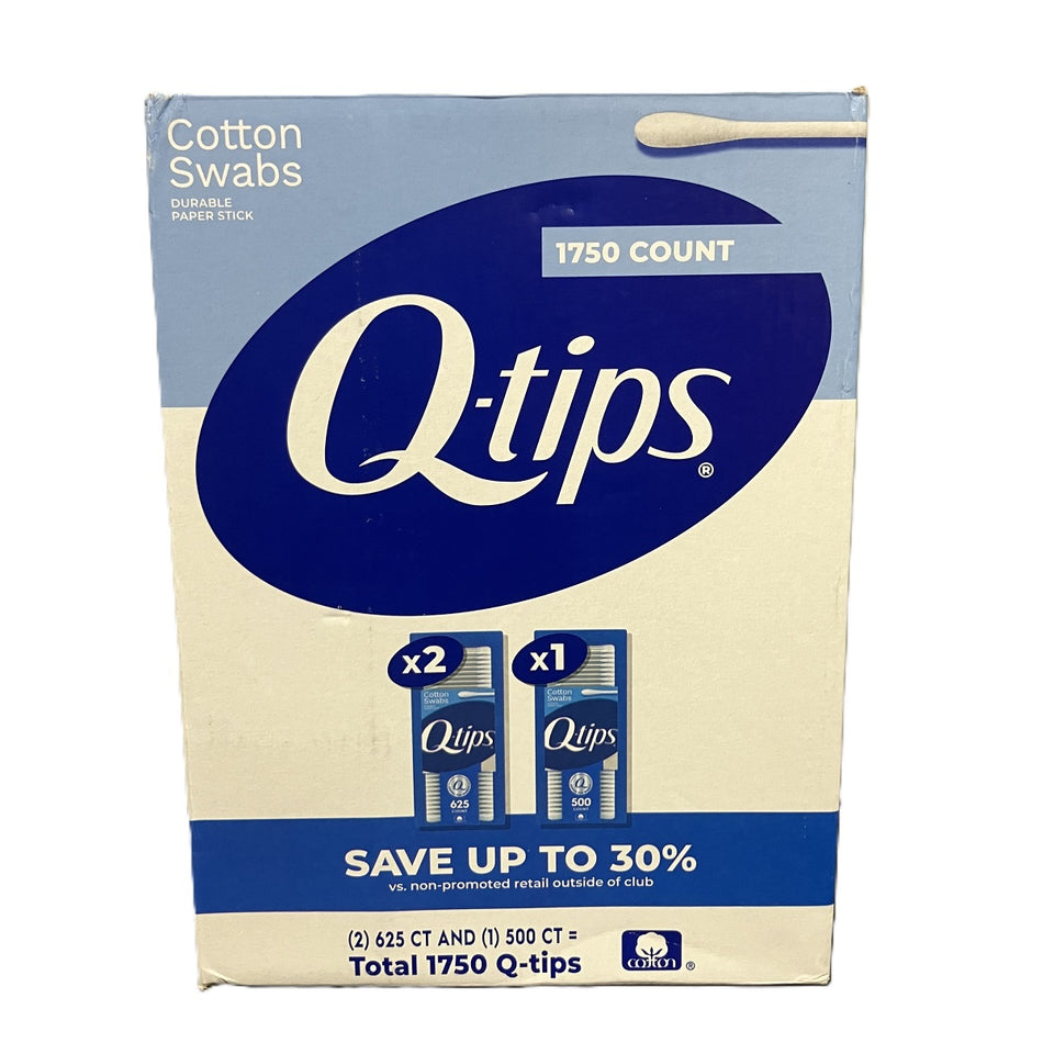 Q-tips Cotton Swabs, 625 Count, 2 Pack, 500 Count, 1 Pack