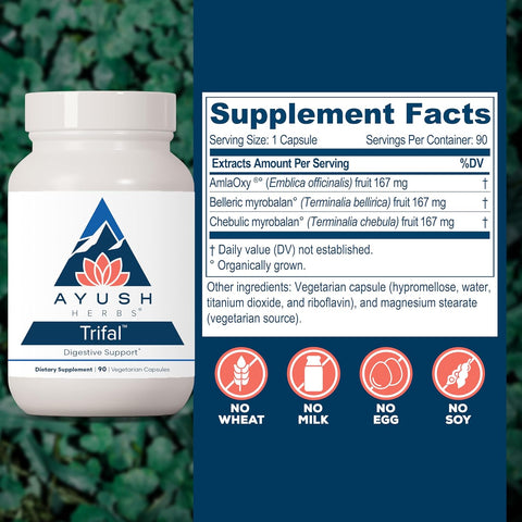 Ayush Herbs Trifal – 90 Veg Capsules | Ayurvedic Digestive & Detox Support