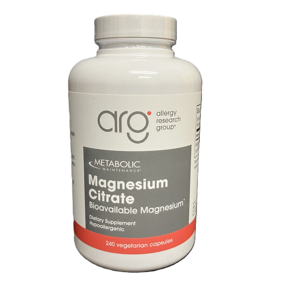 Metabolic Maintenance Magnesium Citrate 240 Capsules – Bioavailable Magnesium