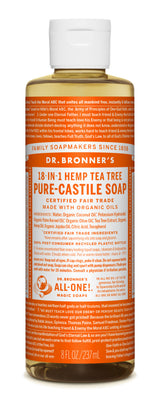 Dr. Bronner's Pure Castile Liquid Soap Tea Tree 8 oz