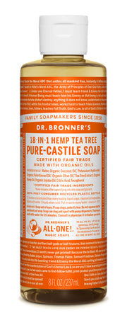 Dr. Bronner's Pure Castile Liquid Soap Tea Tree 8 oz