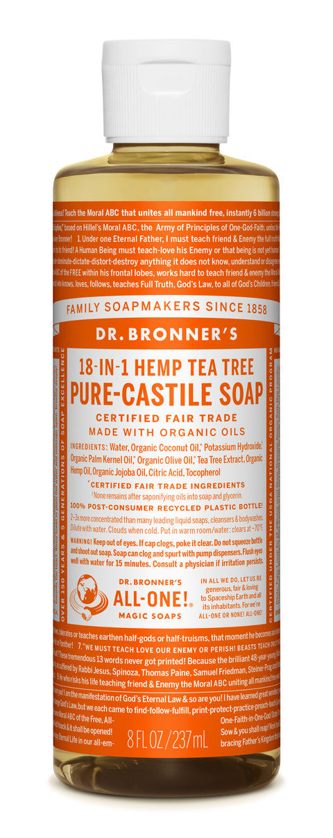 Dr. Bronner's Pure Castile Liquid Soap Tea Tree 8 oz