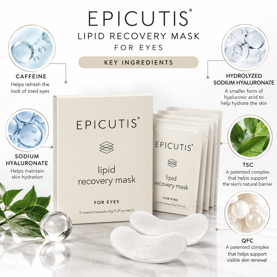 Epicutis Lipid Recovery Mask for Eyes 0.21 oz Each – Box of 5 Eye Masks