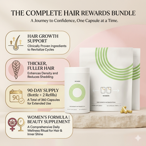 Hair Growth Supplements for Women | 90-Day Supply for Thicker, Fuller Hair | Beauty Riche