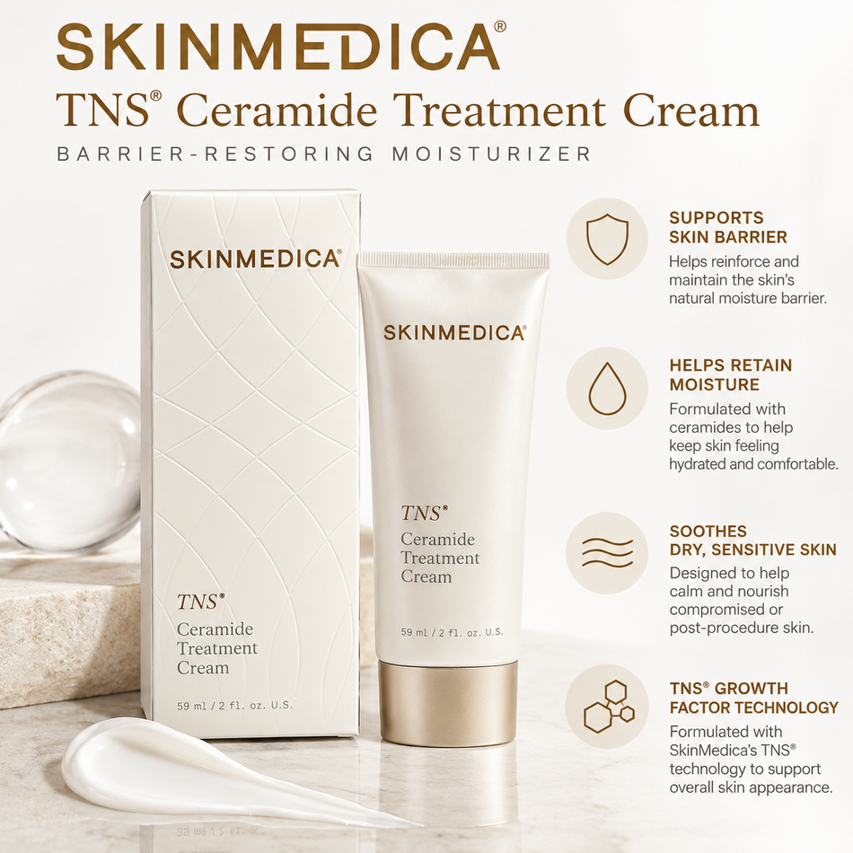 SkinMedica TNS Ceramide Treatment Cream 2oz – Barrier-Restoring Moisturizer
