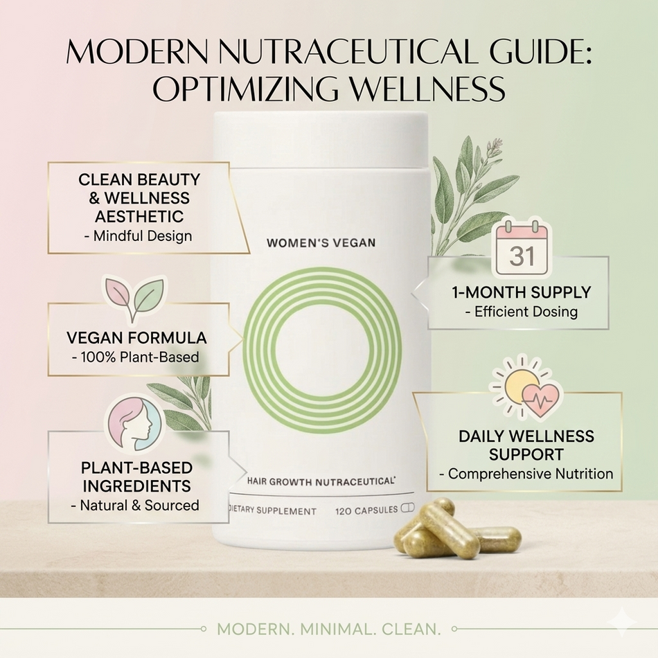 Women's Vegan Supplement | 30-Day Supply for Glowing Skin & Vitality | Beauty Riche
