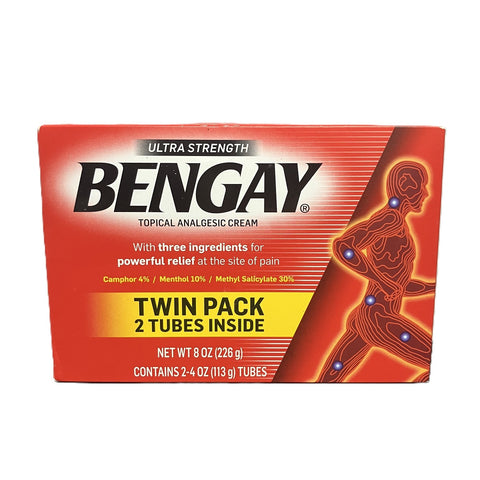 Bengay Ultra Strength Pain Relieving Cream, 4 Oz(Twin Pack)