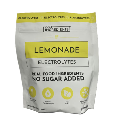 Just Ingredients Lemonade Electrolytes  30 Serving Hydration Drink Mix with Coconut Water Essential Minerals and Real Fruit Flavors  Sweetened with Monk Fruit and Stevia