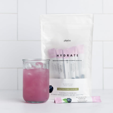 Plexus Hydrate Blueberry Acai  20 Servings Electrolyte Drink Mix