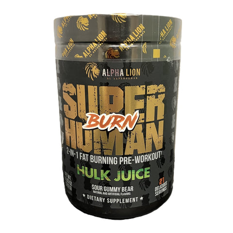 Alpha Lion Superhuman Burn 2-in-1 Metabolism Booster Weight Loss Energy and Focus Powder 21 Servings Hunk Juice