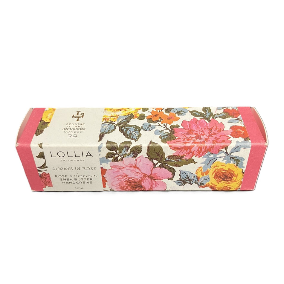 Lollia Trademark Always in rose Rose & Hibiscus Shea Butter handcreme 0.33Oz/9.3 gr