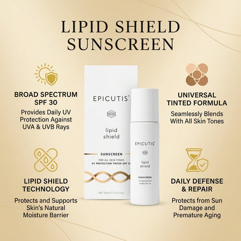 Epicutis Lipid Shield Tinted Sunscreen SPF 30 1.7oz – TSC + Zinc Oxide UV Defense