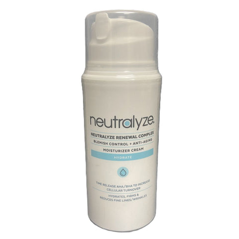 Neutralyze Renewal Complex Acne Moisturizer for Face - Time Released, Medical Grade 2% Mandelic Acid & Salicylic Acid Moisturizer Cream - Face Moisturizer for Acne Prone Skin (90+ Day)