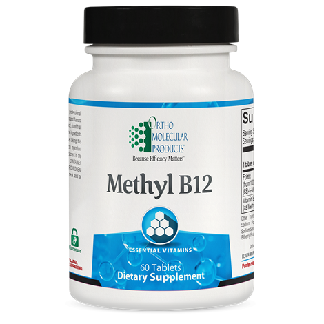 Ortho Molecular Methyl B12 – 60 Tablets, Active Form of Vitamin B12