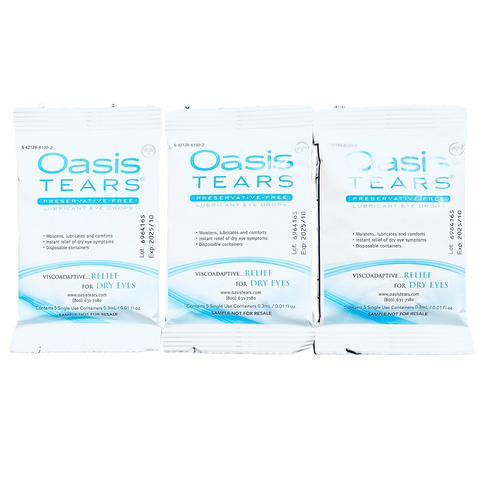 Oasis TEARS Preservative-free Lubricant Eye Drops 5 single uses 0.01oz each - PACK OF 3