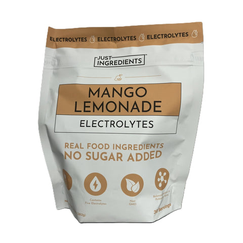 Just Ingredients Mango Lemonade Electrolytes  30 Serving Hydration Drink Mix with Coconut Water Essential Minerals and Real Fruit Flavors  Sweetened with Monk Fruit and Stevia