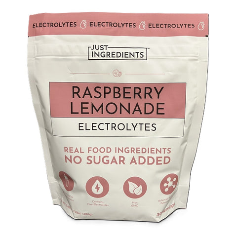 Just Ingredients Raspberry Lemonade Electrolytes 30 servings coconut water minerals clean | Beauty Riche