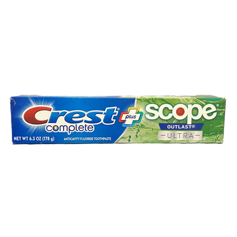 Crest Complete Plus Scope Outlast -Ultra- Toothpaste, 6.3 OZ (178 g)