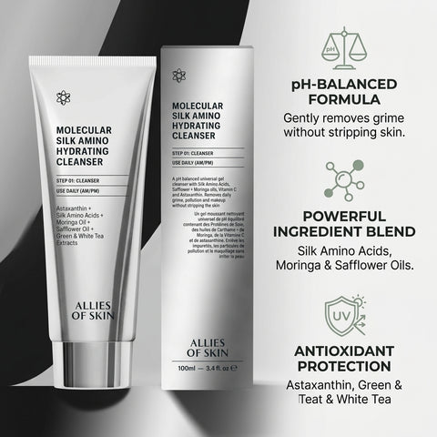Allies of Skin Molecular Silk Amino Hydrating Cleanser 3.4 oz