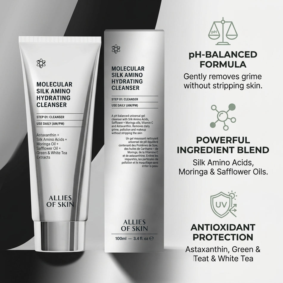 Allies of Skin Molecular Silk Amino Hydrating Cleanser 3.4 oz