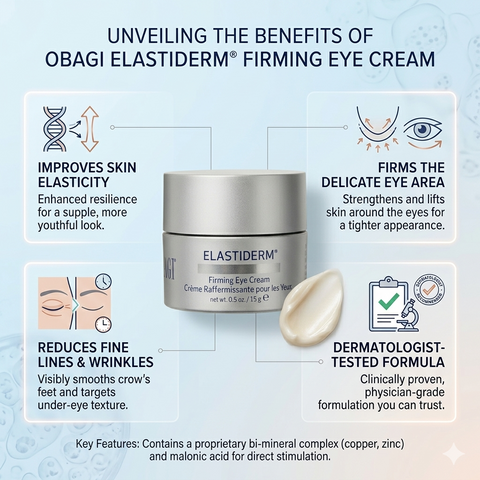 Obagi ELASTIderm Complete Complex Firming Eye Cream 0.5oz – Anti-Aging Eye Treatment