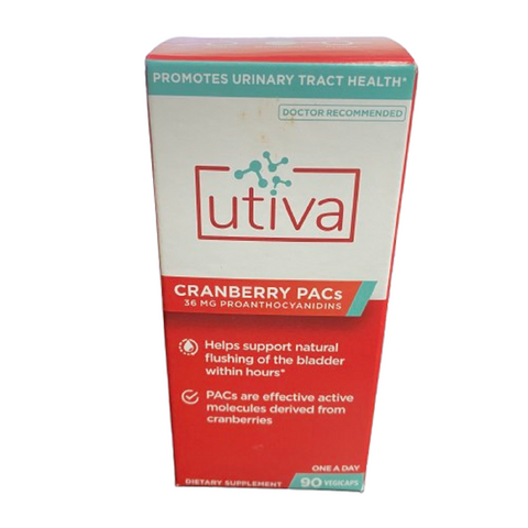 Utiva Cranberry PACs Cranberry Extract Pills for Bladder Health 90 Vegi Capsules