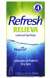 Refresh Relieva Preservative-Free Lubricant Eye Drops 0.33 Fl Oz (10ml) Sterile(3 Pack)