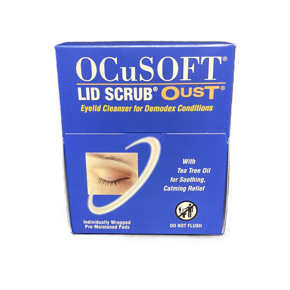 Ocusoft Lid Scrub Oust Eyelid Cleanser for Demodex Conditions Pre-Moistened Pads 35ct