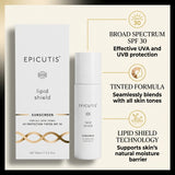 Epicutis Lipid Shield Tinted Sunscreen SPF 30 1.7oz – TSC + Zinc Oxide UV Defense