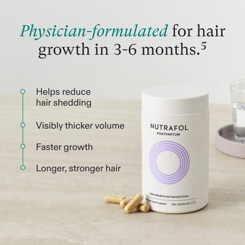 Nutrafol Postpartum Wellness Supplement – 1 Month Supply | Supports Hair & Nutrient Balance