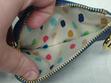 Mary Kay Blue Gold Coin Pouch Purse Wallet with Golden Heart – NEW