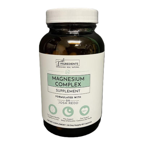 Just Ingredients Magnesium Complex 60 capsules multi-form glycinate malate citrate sleep mood | Beauty Riche