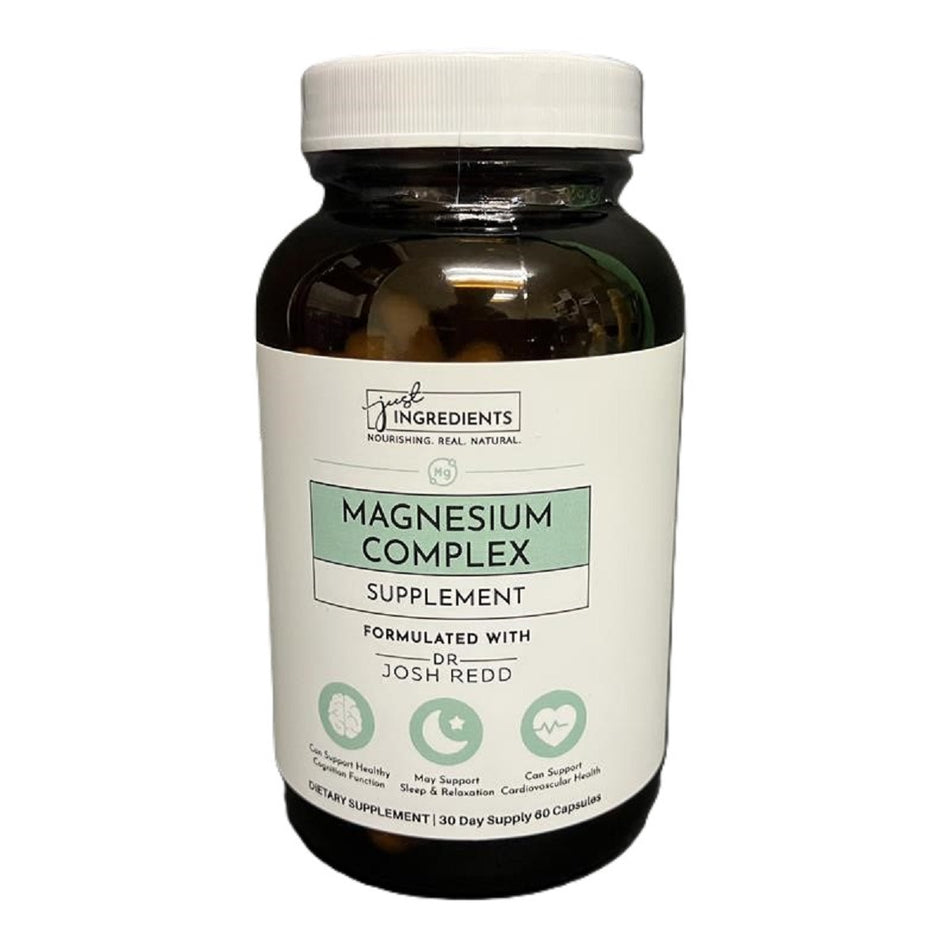 Just Ingredients Magnesium Complex  60 Caps Supports Relaxation Sleep Mood Heart and Nervous System