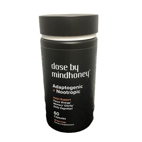 Dose by Mindhoney | Natural Nootropic Brain Supplements | Ashwagandha, Lion’s Mane, Theanine, Vitamins (60 Count)