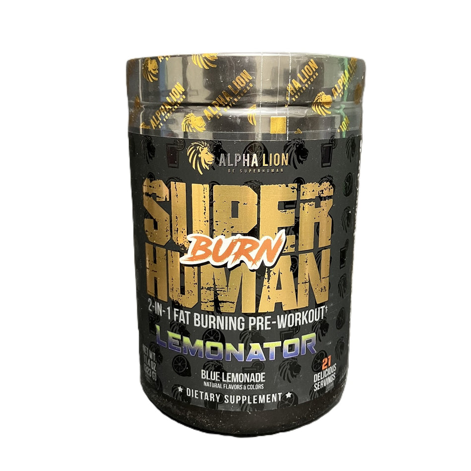 Alpha Lion Superhuman Burn 2 in 1 Metabolism Booster Pre Workout Fat Burner (21 Servings) Lemonator Appetite Suppressant