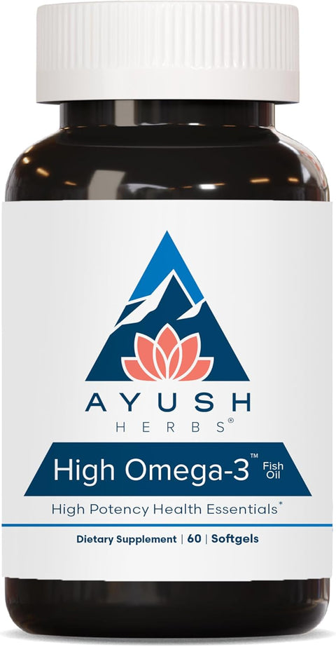 Ayush Herbs High Omega 3 – 60 Softgels | Supports Heart & Brain Health