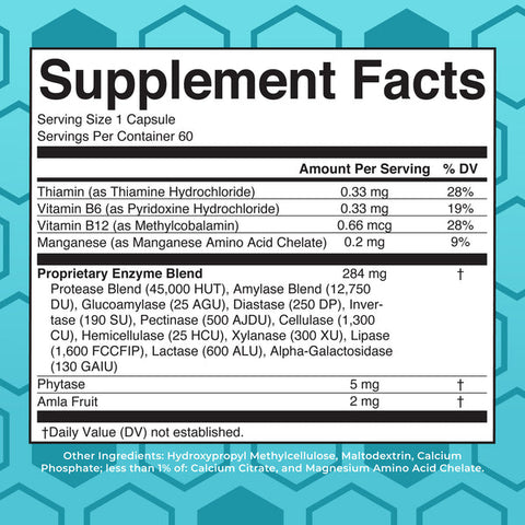 MaryRuth Organics Digestive Food Enzymes – 60 Count | Supports Digestion & Nutrient Absorption