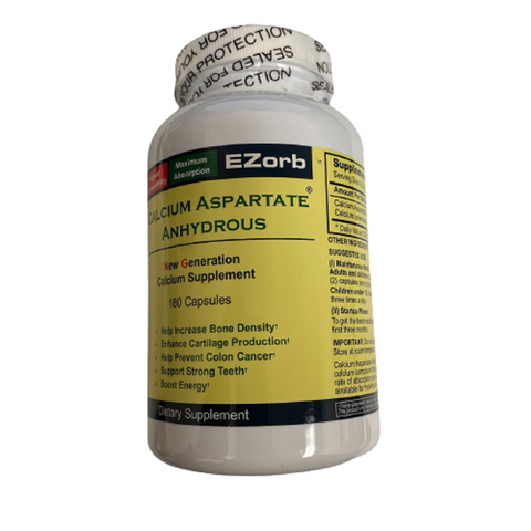 Ezorb Calcium – 180 Capsules, Plant-Based Calcium Formula