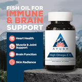 Ayush Herbs High Omega 3 – 60 Softgels | Supports Heart & Brain Health