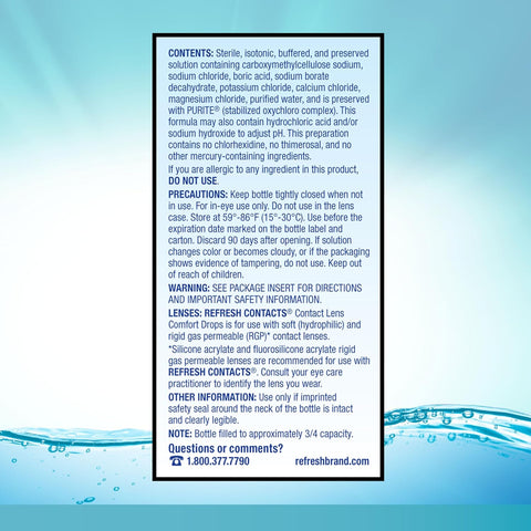 Allergan Refresh Contact Lens Comfort Moisture Drops 0.40 oz(2 Pack)