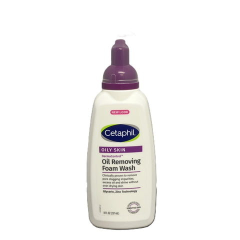 Cetaphil Derma Control Oil Removing Foam Wash for Oliy, Sensitive Skin, 8 oz