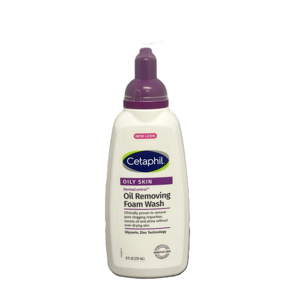 Cetaphil Derma Control Oil Removing Foam Wash for Oliy, Sensitive Skin, 8 oz
