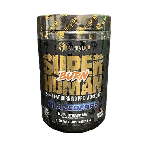 Alpha Lion Superhuman Burn Blazeberry 21 servings 2-in-1 pre-workout fat burner | Beauty Riche